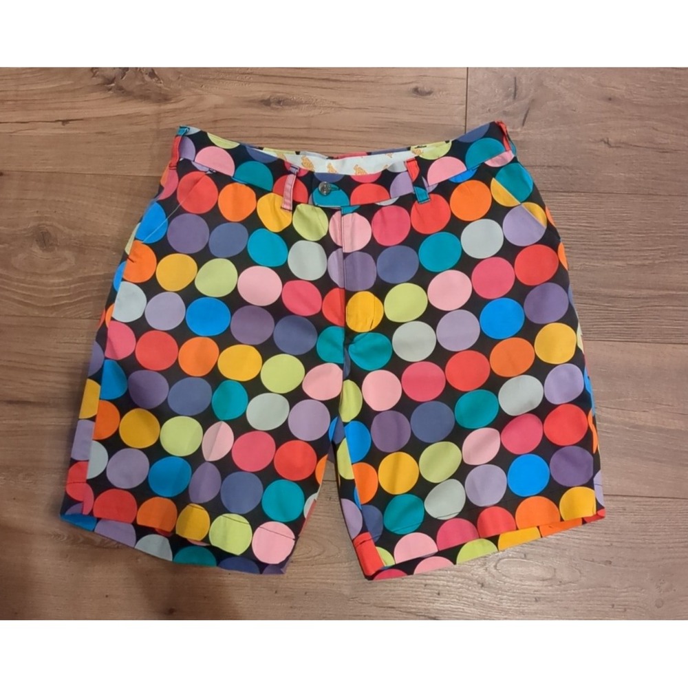 Loudmouth Mens Multicolor Dotted Golf Shorts Size‎ 36